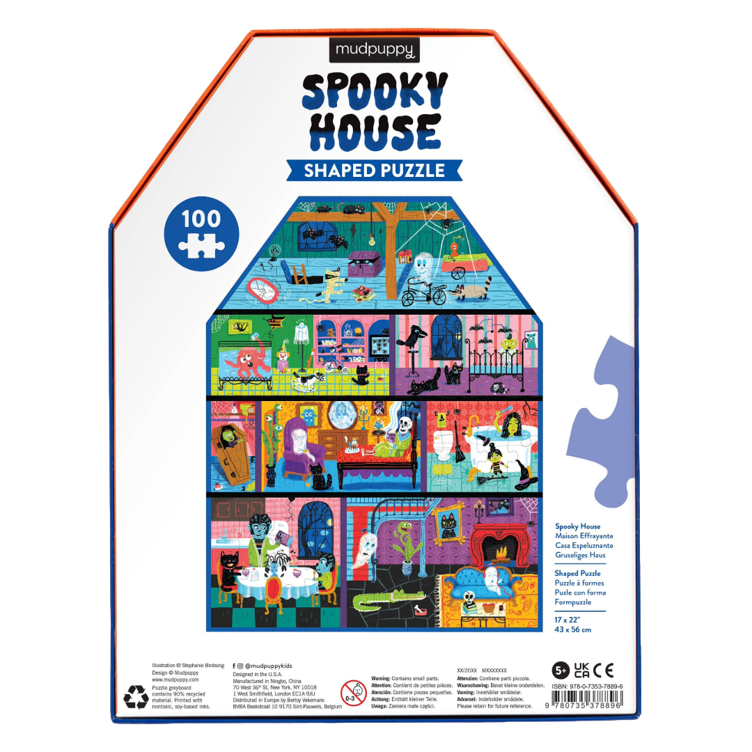 Spooky House 100 Piece House-Shaped Puzzle