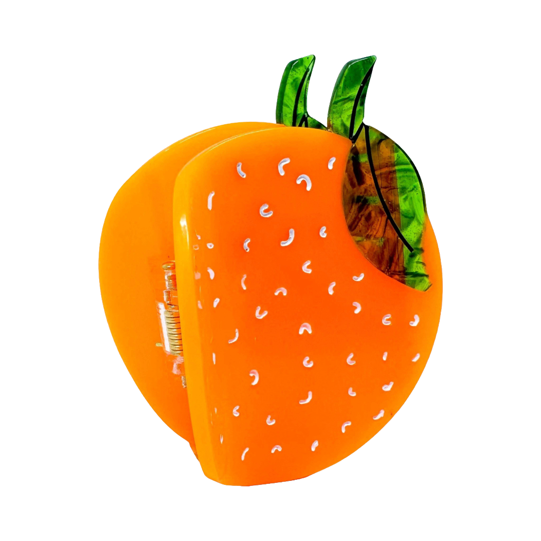 Midi Orange Hair Claw Clip