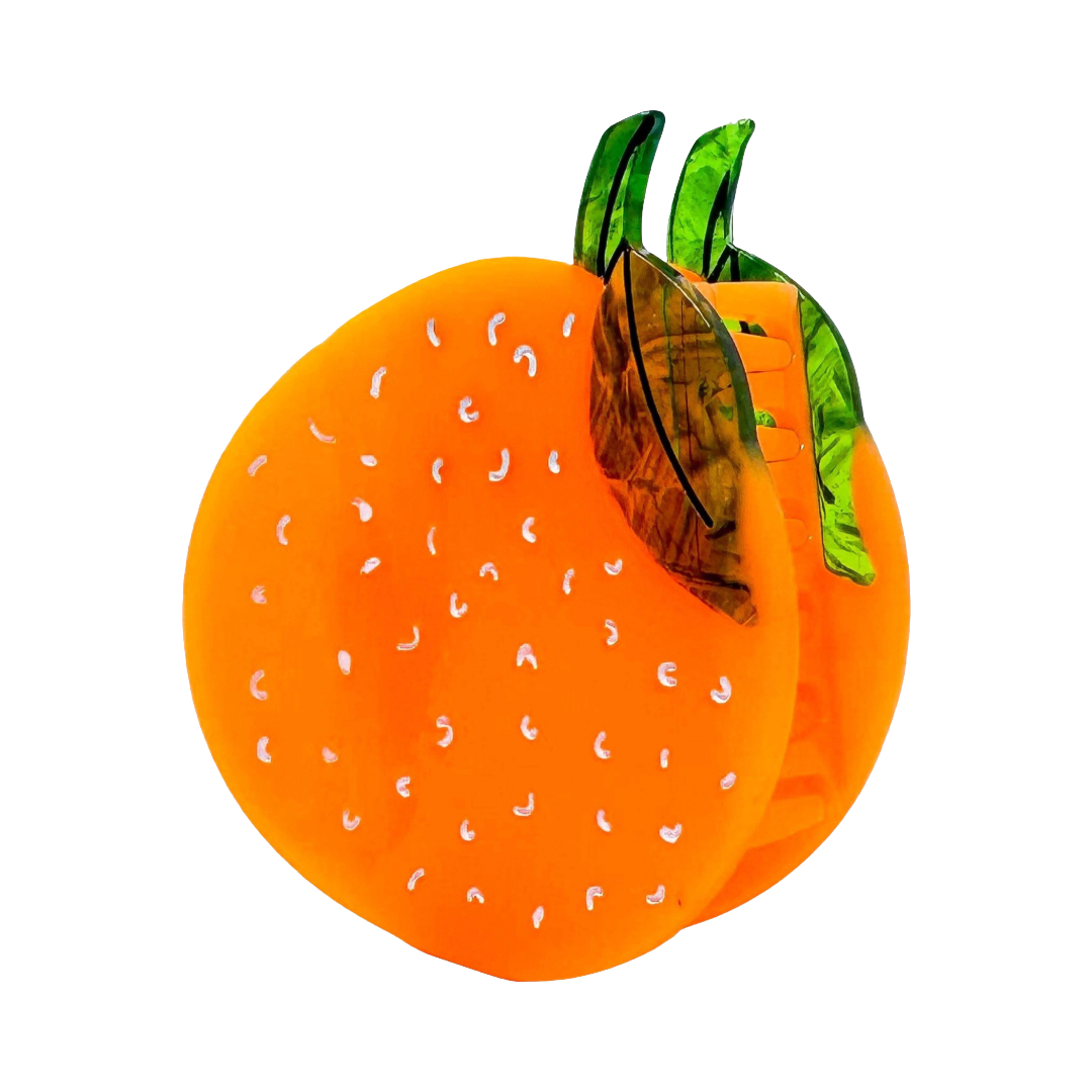 Midi Orange Hair Claw Clip