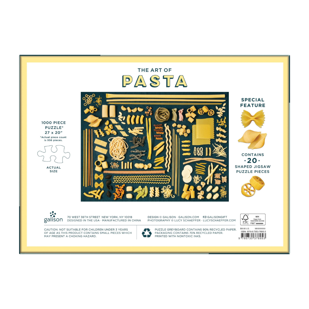 The Art of Pasta 1000 Piece Puzzle with Shaped Pieces