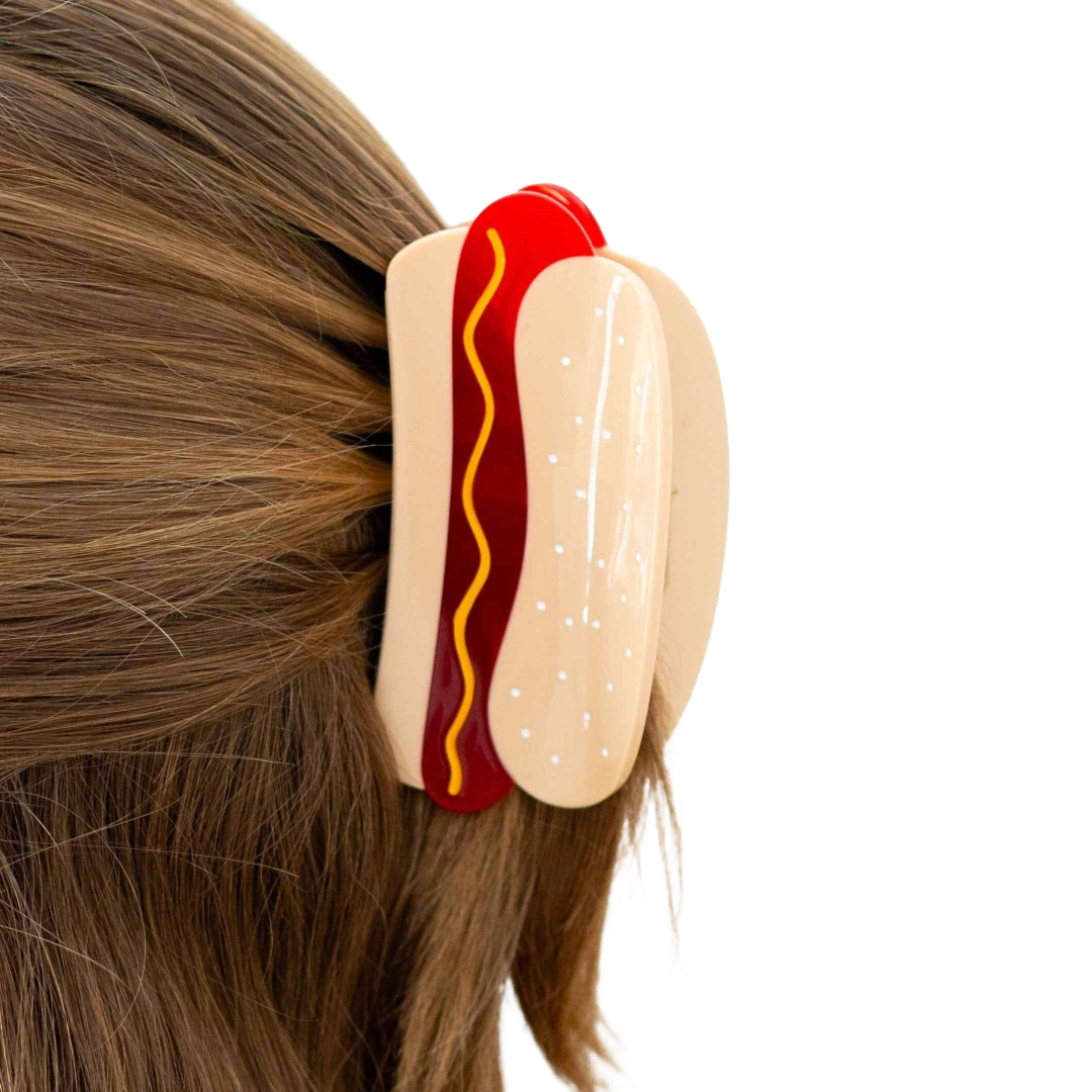 Large Hot Dog Hair Claw Clip