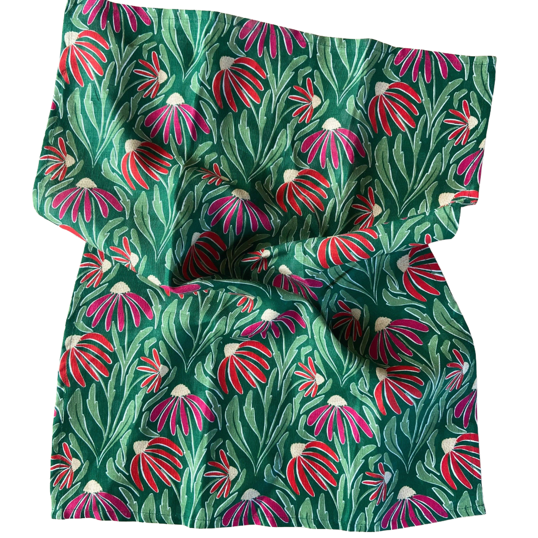 Echinacea Tea Towel