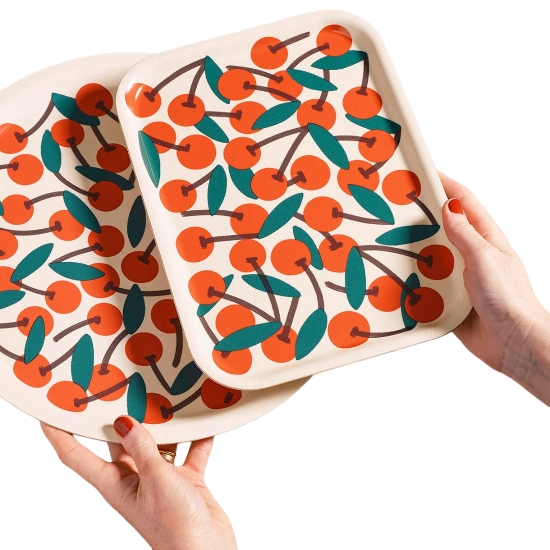 Cherries - Small Rectangle Birch Serving Tray