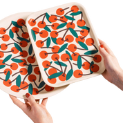 Cherries - Small Rectangle Birch Serving Tray