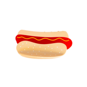 Large Hot Dog Hair Claw Clip