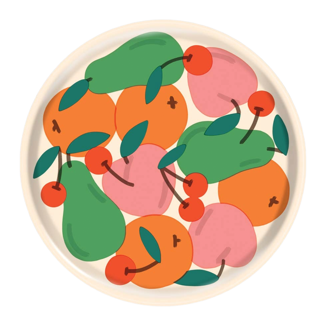 Fruit Bowl Small Round 12" Birch Serving Tray