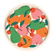 Fruit Bowl Small Round 12" Birch Serving Tray