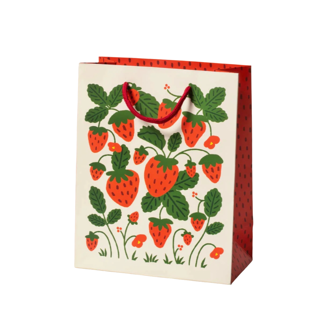 Strawberries Gift Bag 8" x 10" x 4"