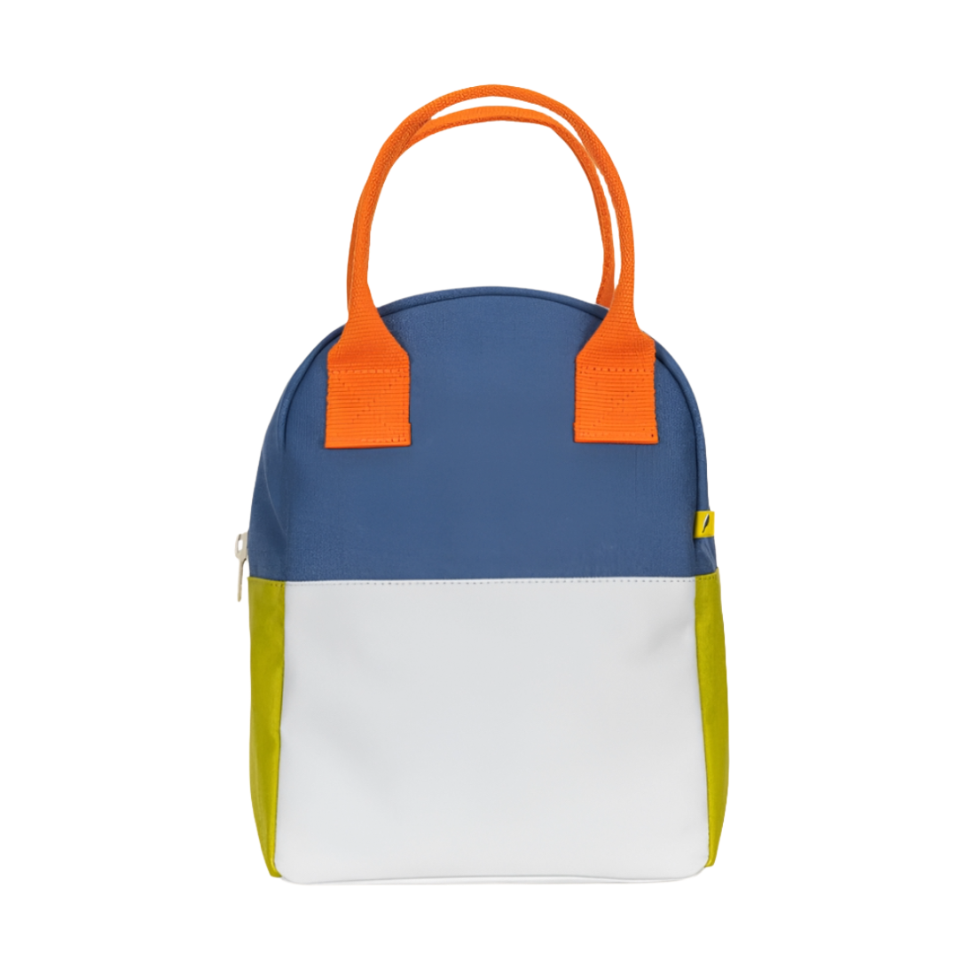 Two Tone Citrus Sky Zipper Lunch Bag