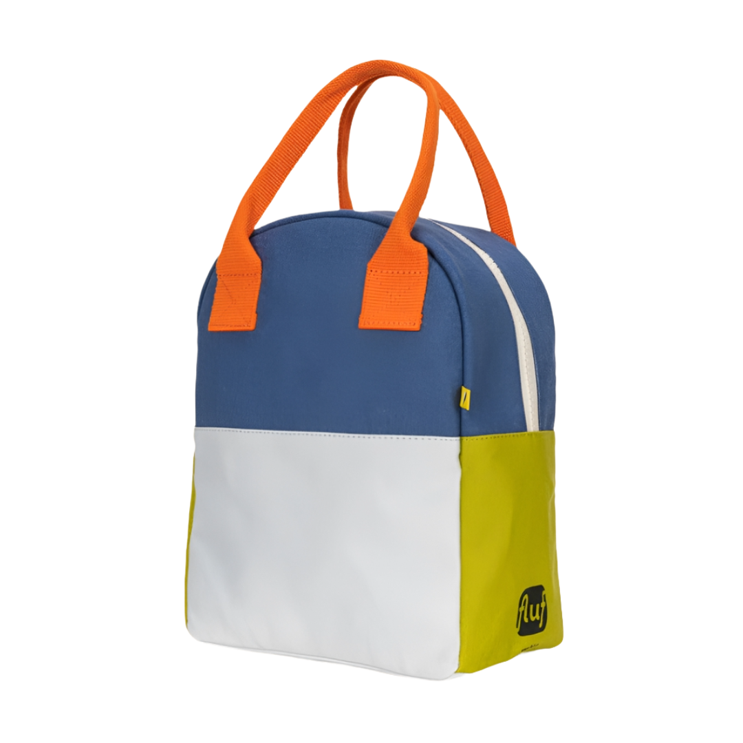 Two Tone Citrus Sky Zipper Lunch Bag