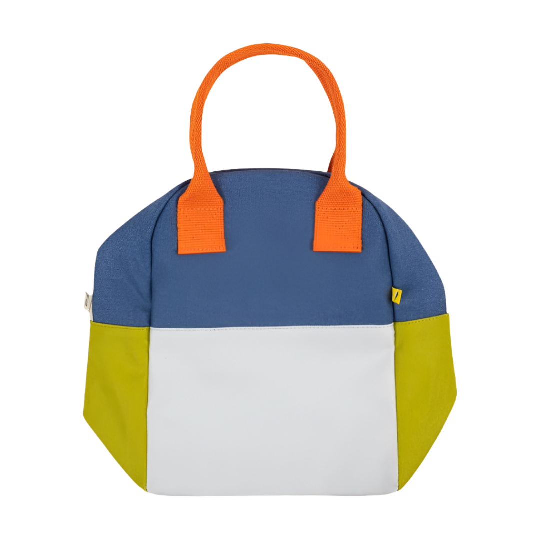 Two Tone Citrus Sky Zipper Lunch Bag