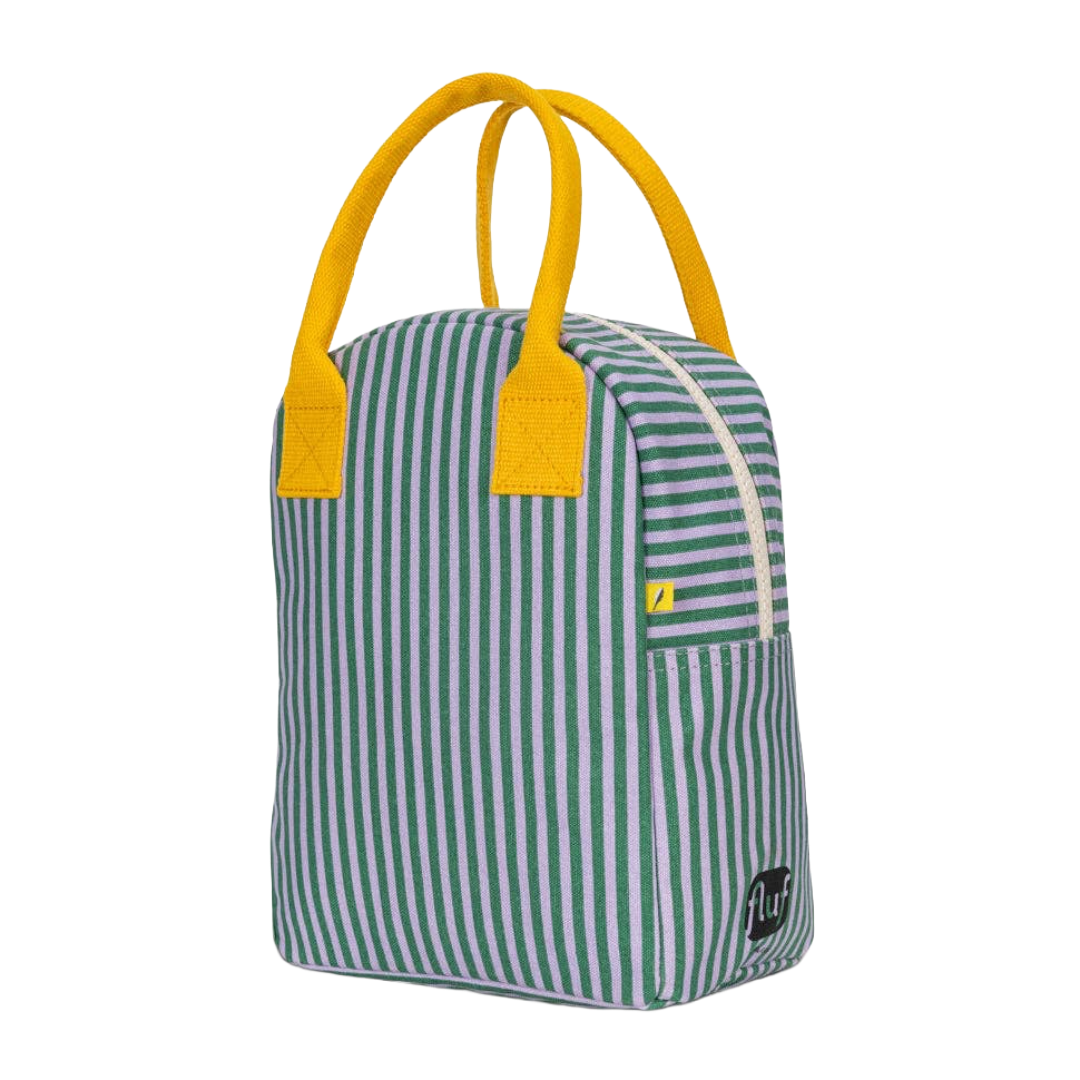 Candy Stripe Grass Zipper Lunch Bag