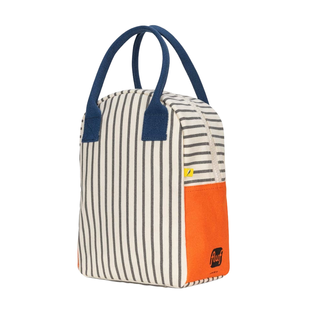 Pencil Stripe Nautical Zipper Lunch Bag