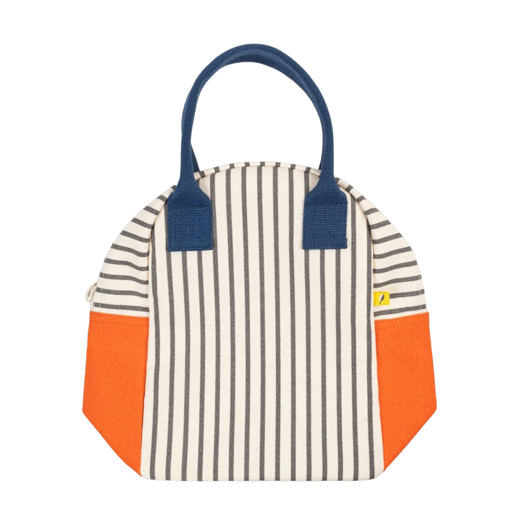 Pencil Stripe Nautical Zipper Lunch Bag