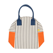 Pencil Stripe Nautical Zipper Lunch Bag