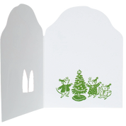 Merry Mushroom House Letterpress Holiday Greeting Card