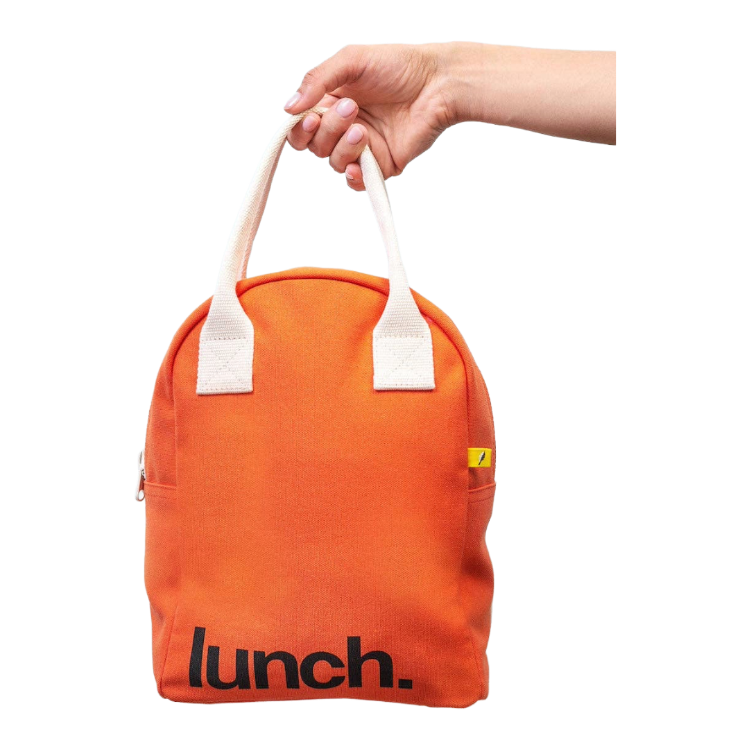 'Lunch' Poppy - Organic Cotton Zipper Lunch Bag
