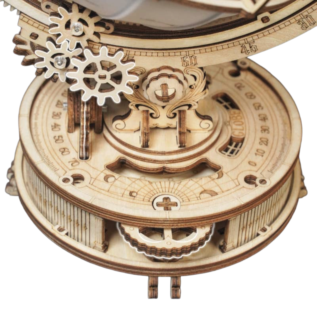 Luminous Globe: DIY Wooden Puzzle