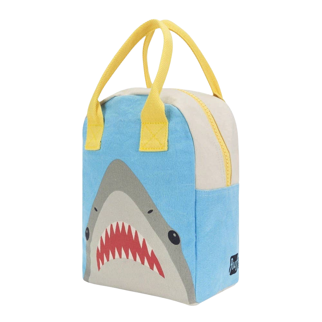 Shark Organic Cotton Zipper Lunch Bag