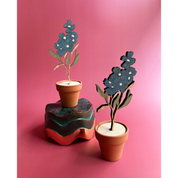 Hand Painted Wooden Flower- Larkspur