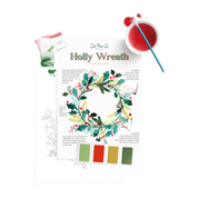 Holly Wreath Watercolor Painting Kit