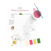 Cherry Blossoms Watercolor Painting Kit
