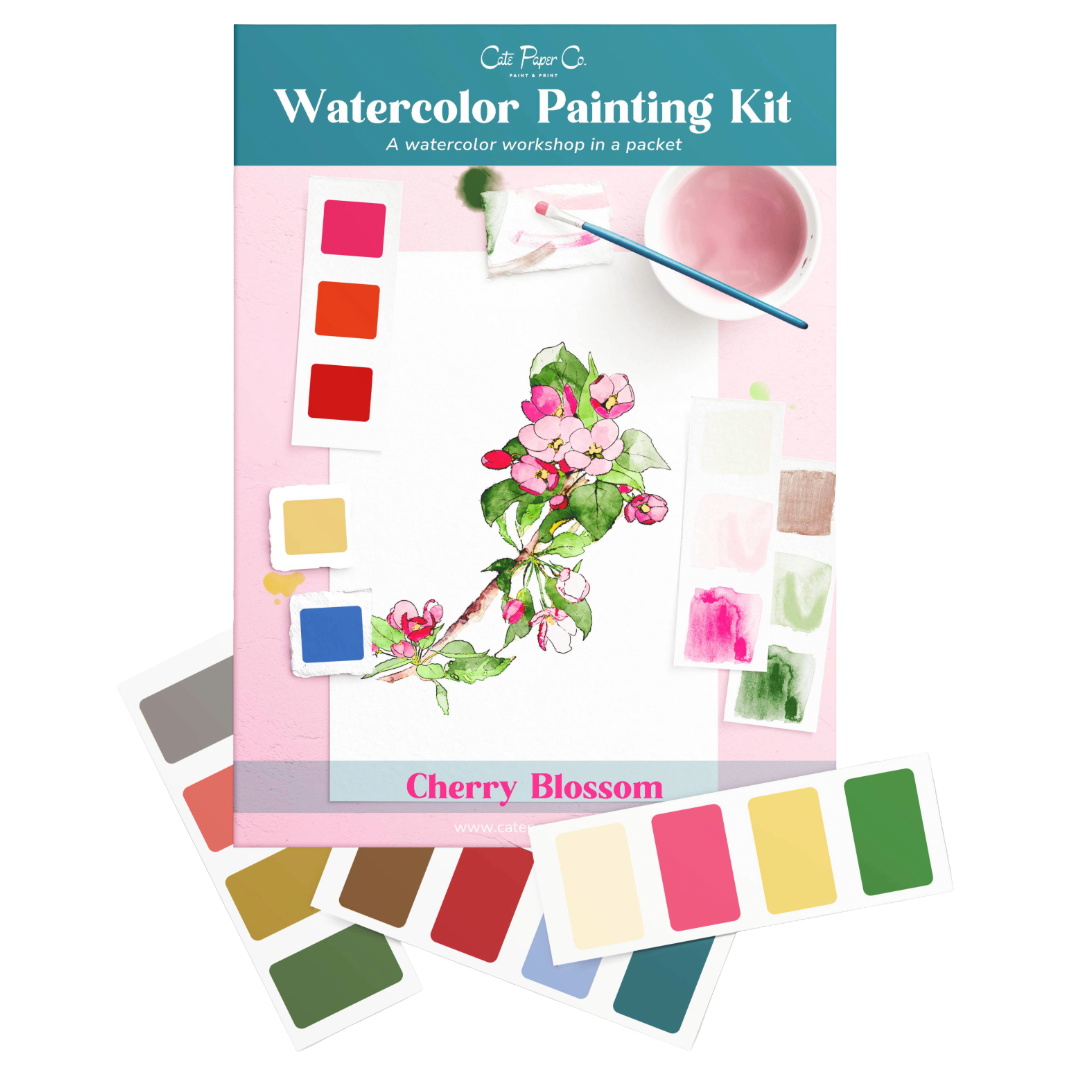 Cherry Blossoms Watercolor Painting Kit