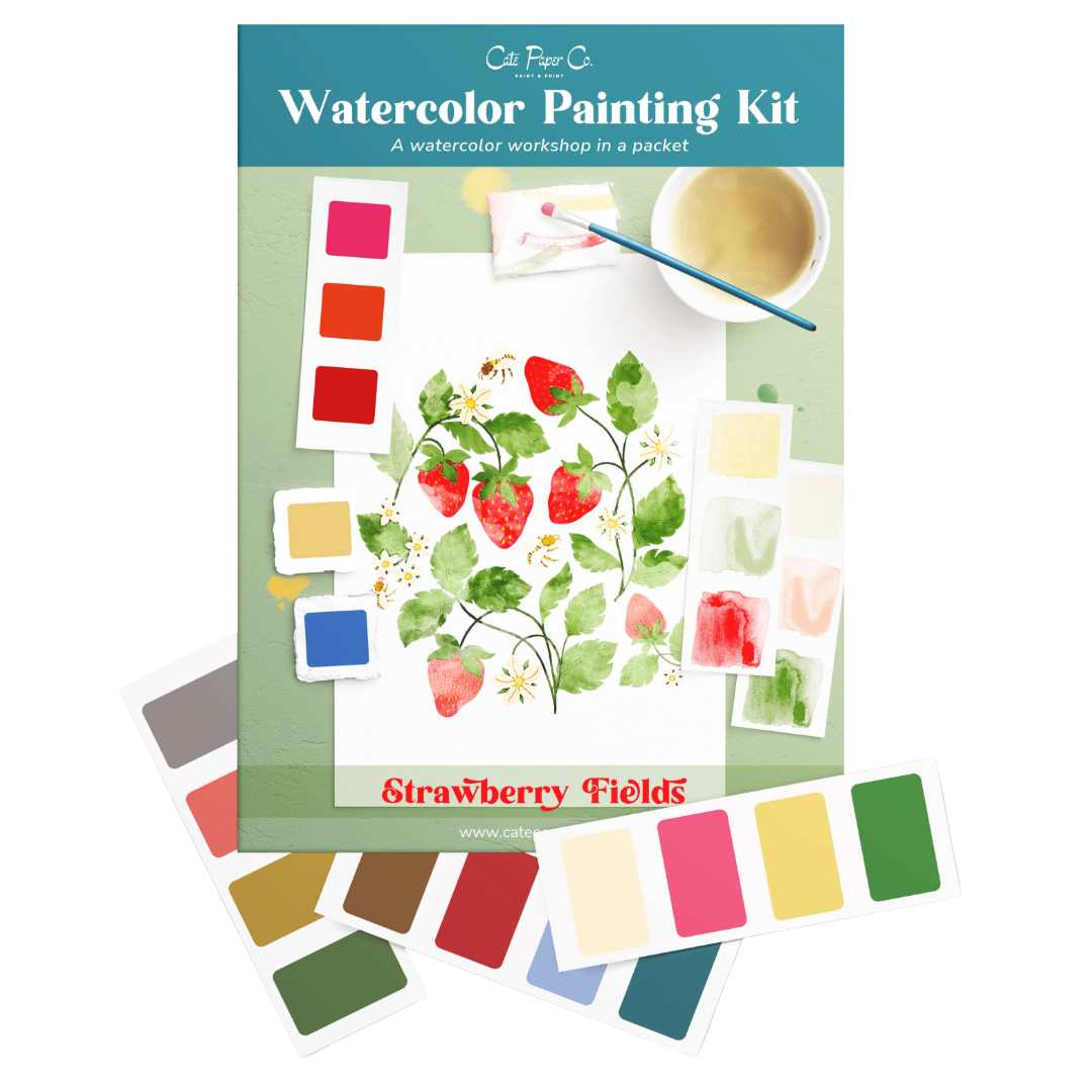 Strawberry Fields Watercolor Painting Kit