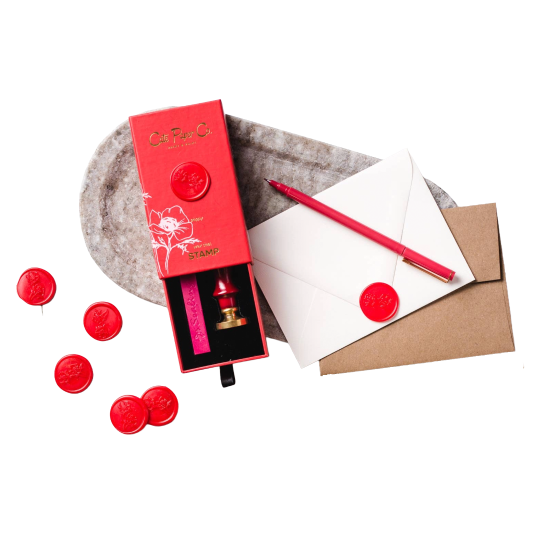 Wax Seal Stamp and Wax Stick Set: 3 Design Options