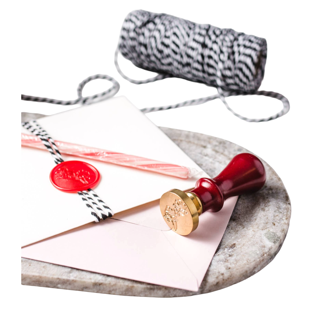 Wax Seal Stamp and Wax Stick Set: 3 Design Options