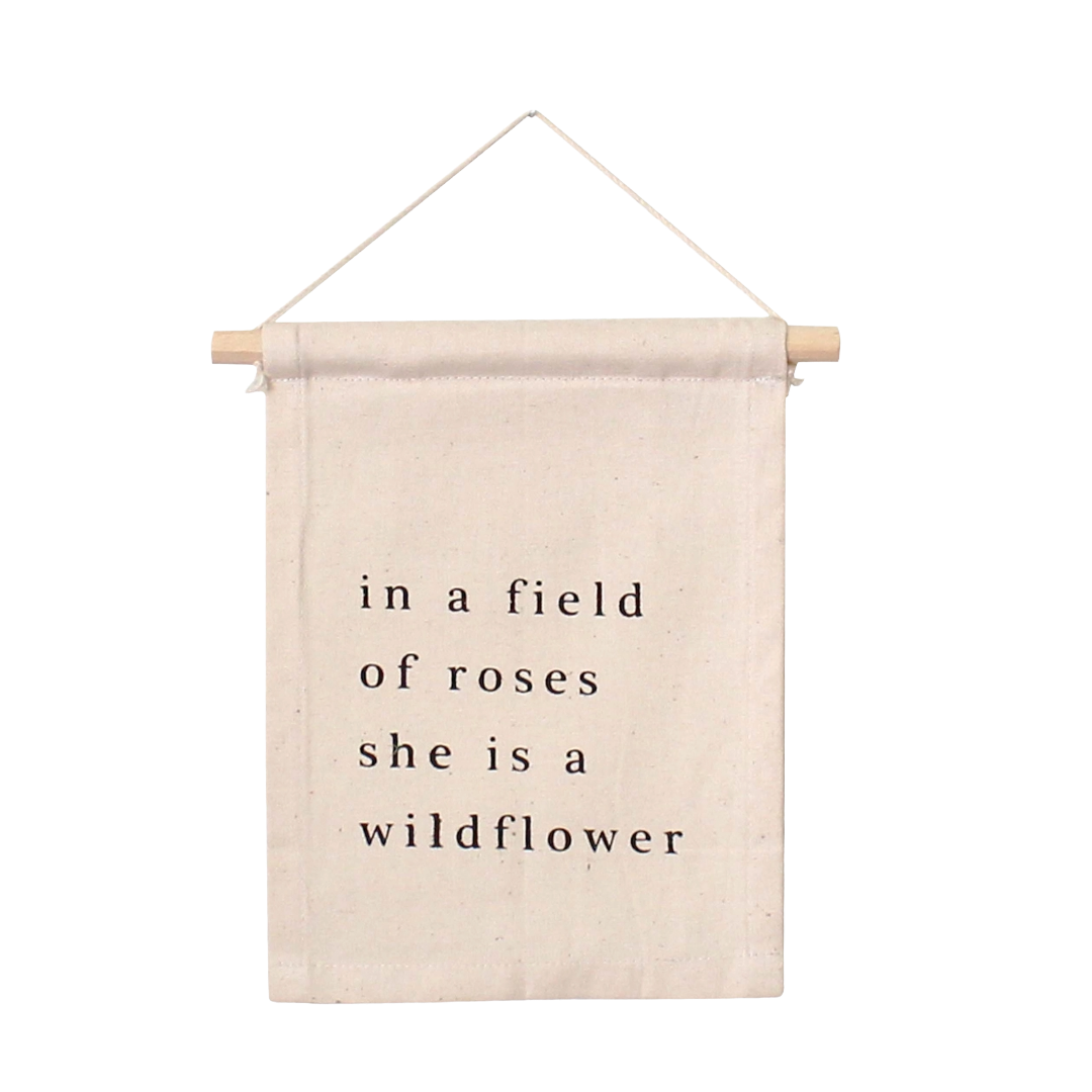 In A Field of Roses Wildflower Banner