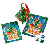 Reindeer Snow Globe 48 Piece Mini Puzzle Ornament