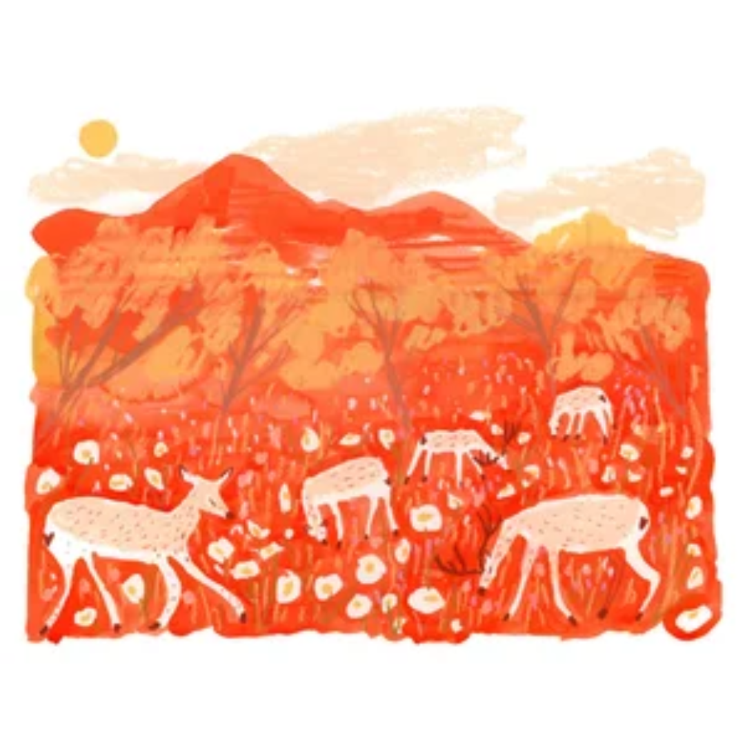 Deer in Zion | Art Print | Melissa Lakey