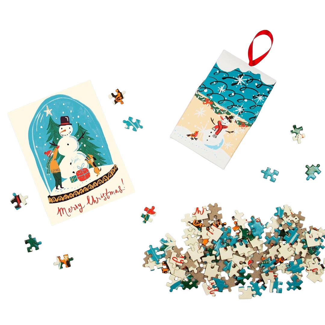 Snow Globe 130 Piece Puzzle Ornament
