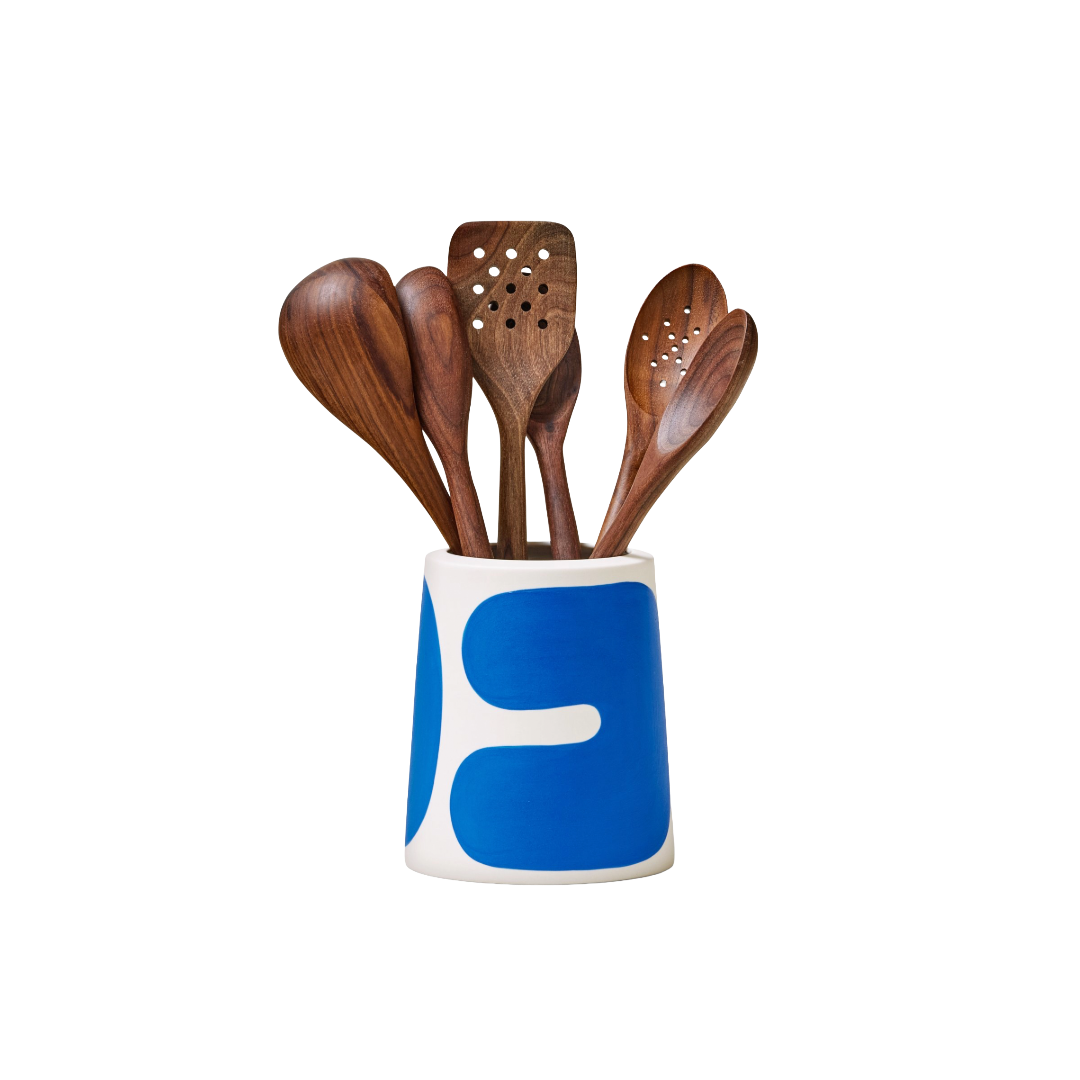 Cobalt Color Block Pillar Vase