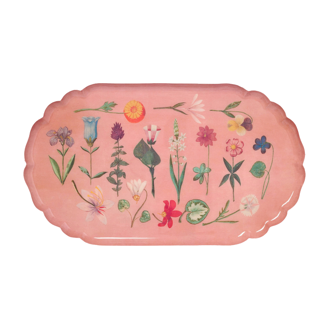 Festival of Flowers - A Scalloped Enamel Tray