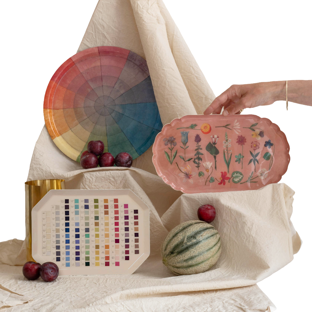 Festival of Flowers - A Scalloped Enamel Tray