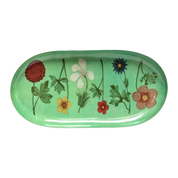 Festival of Flowers - An Oval Enamel Tray