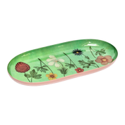 Festival of Flowers - An Oval Enamel Tray