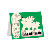 Happy Birthday To You Dog & Keyboard' Kids Greeting Card