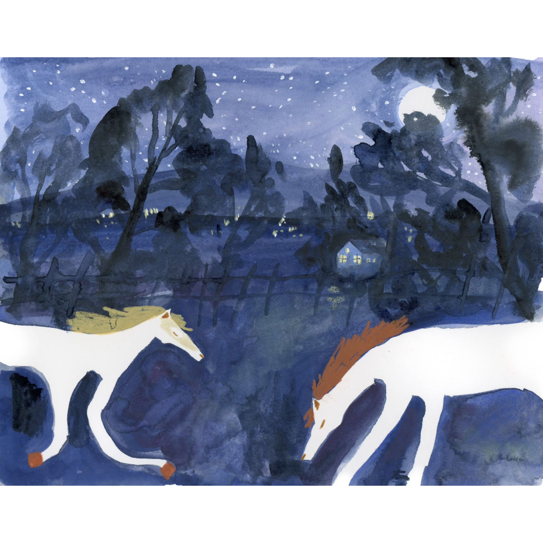 Moonlit Pasture | 10" x 8" | Melissa Lakey