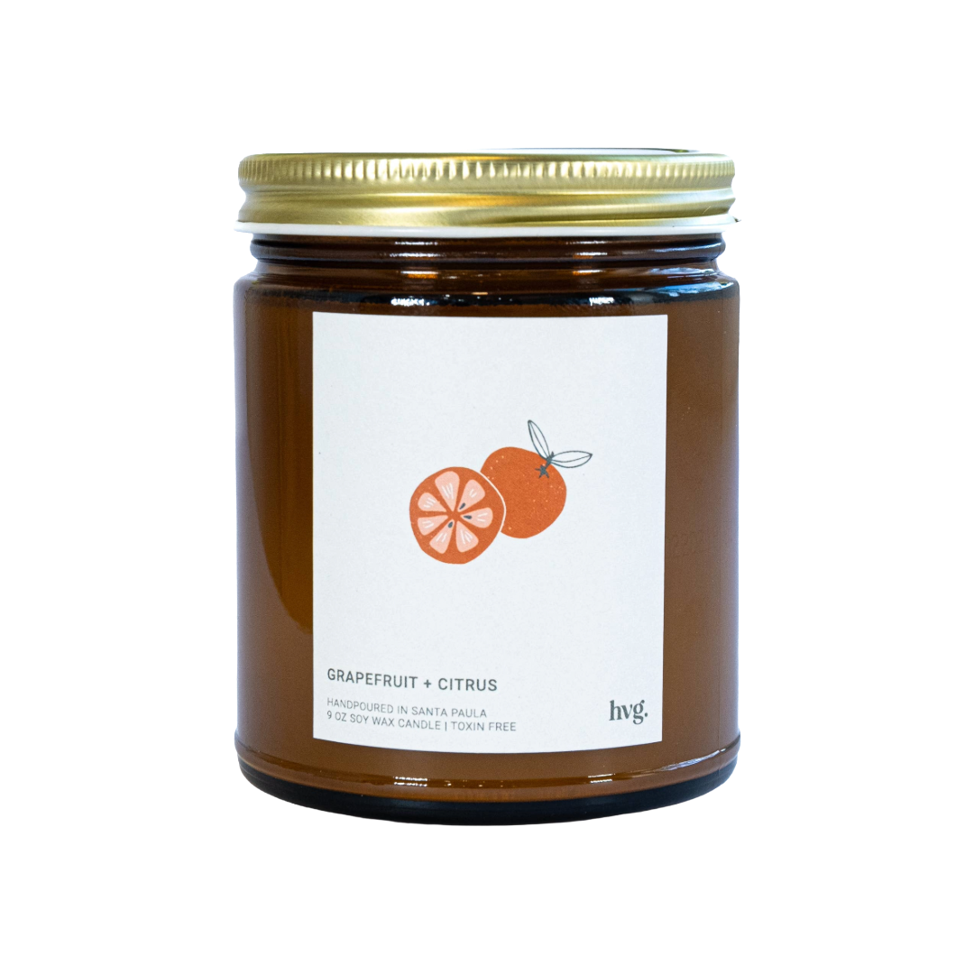 Grapefruit + Citrus Soy Wax Candle - 9 oz.