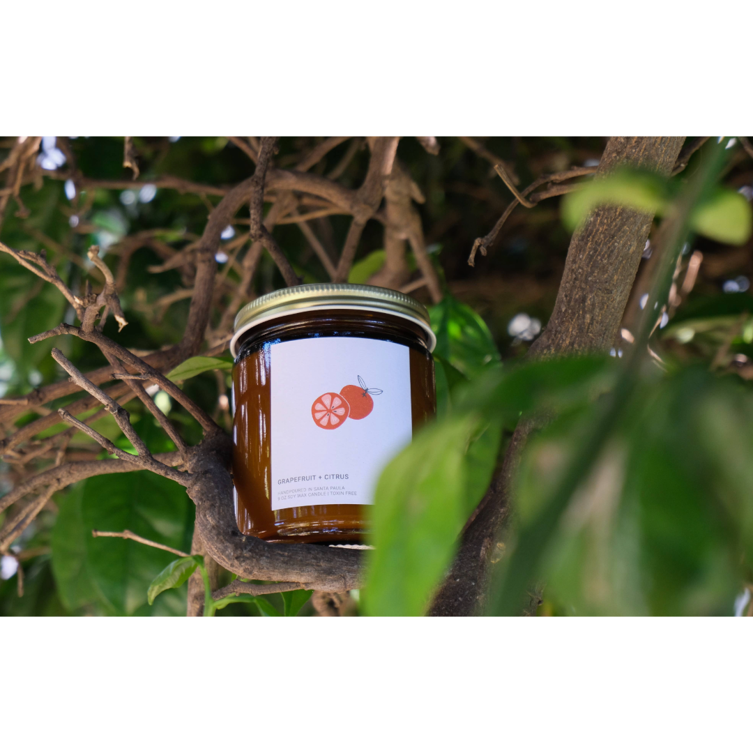 Grapefruit + Citrus Soy Wax Candle - 9 oz.
