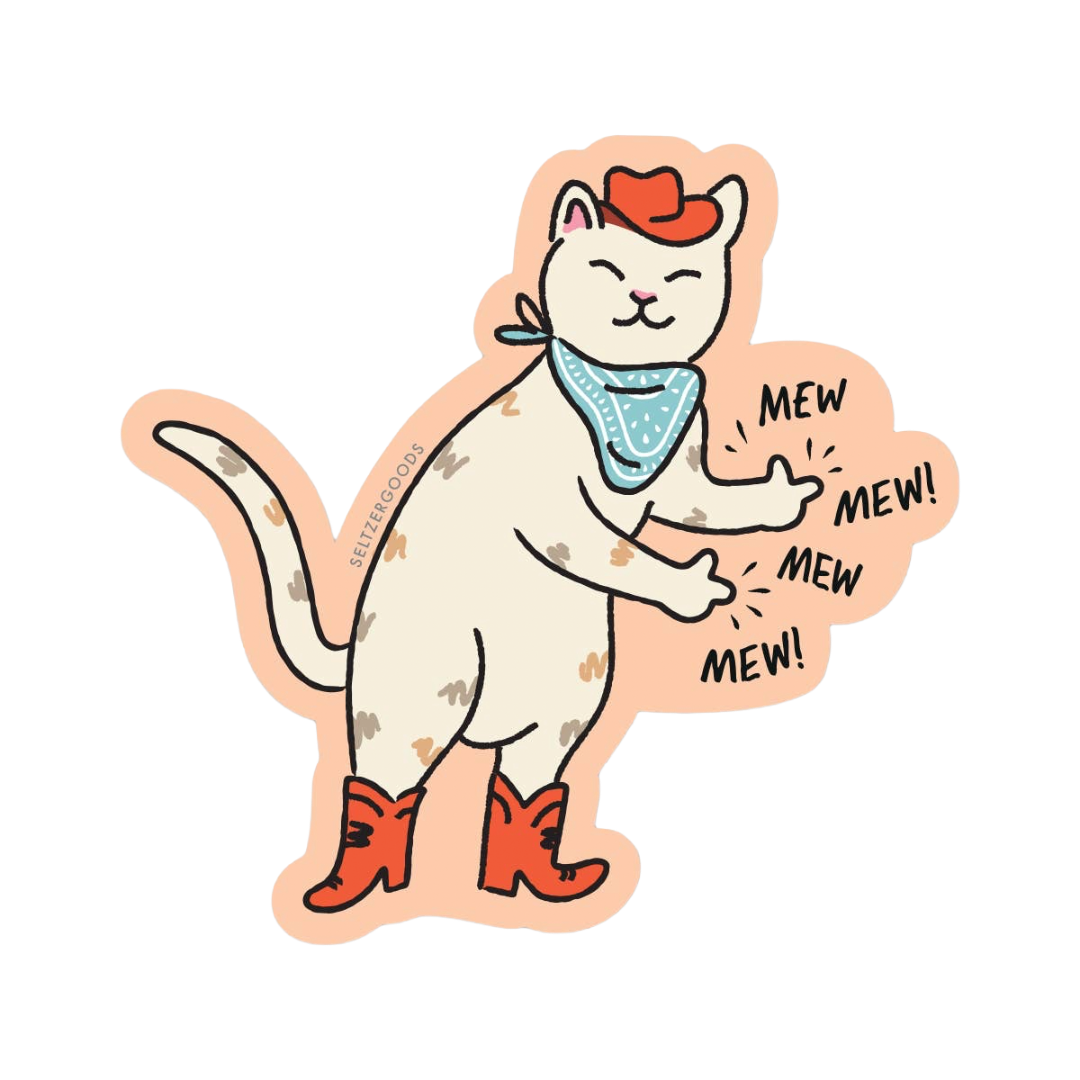 Cowboy Kitty Sticker