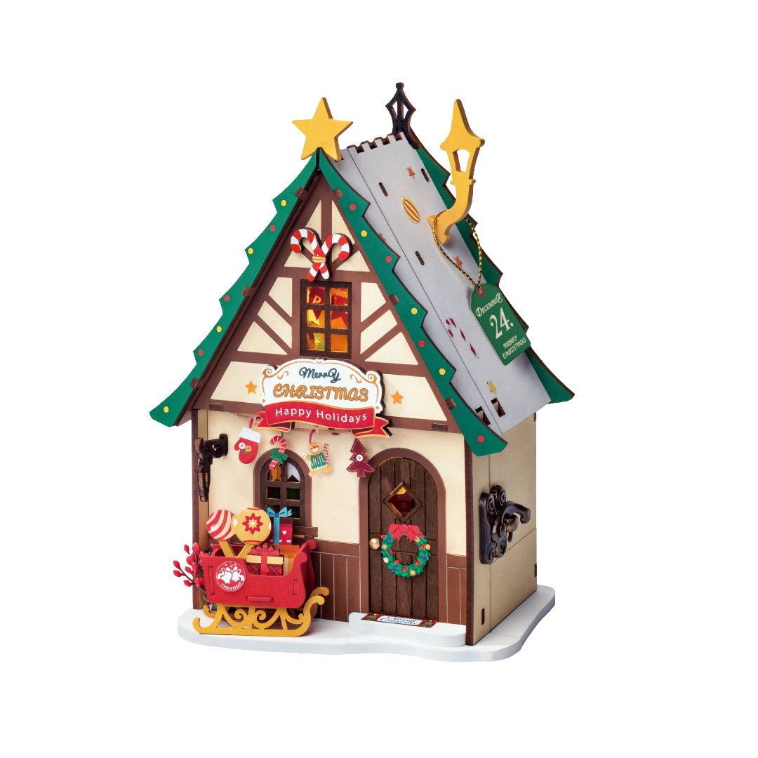 Twinkling Christmas House: DIY Miniature House Kit