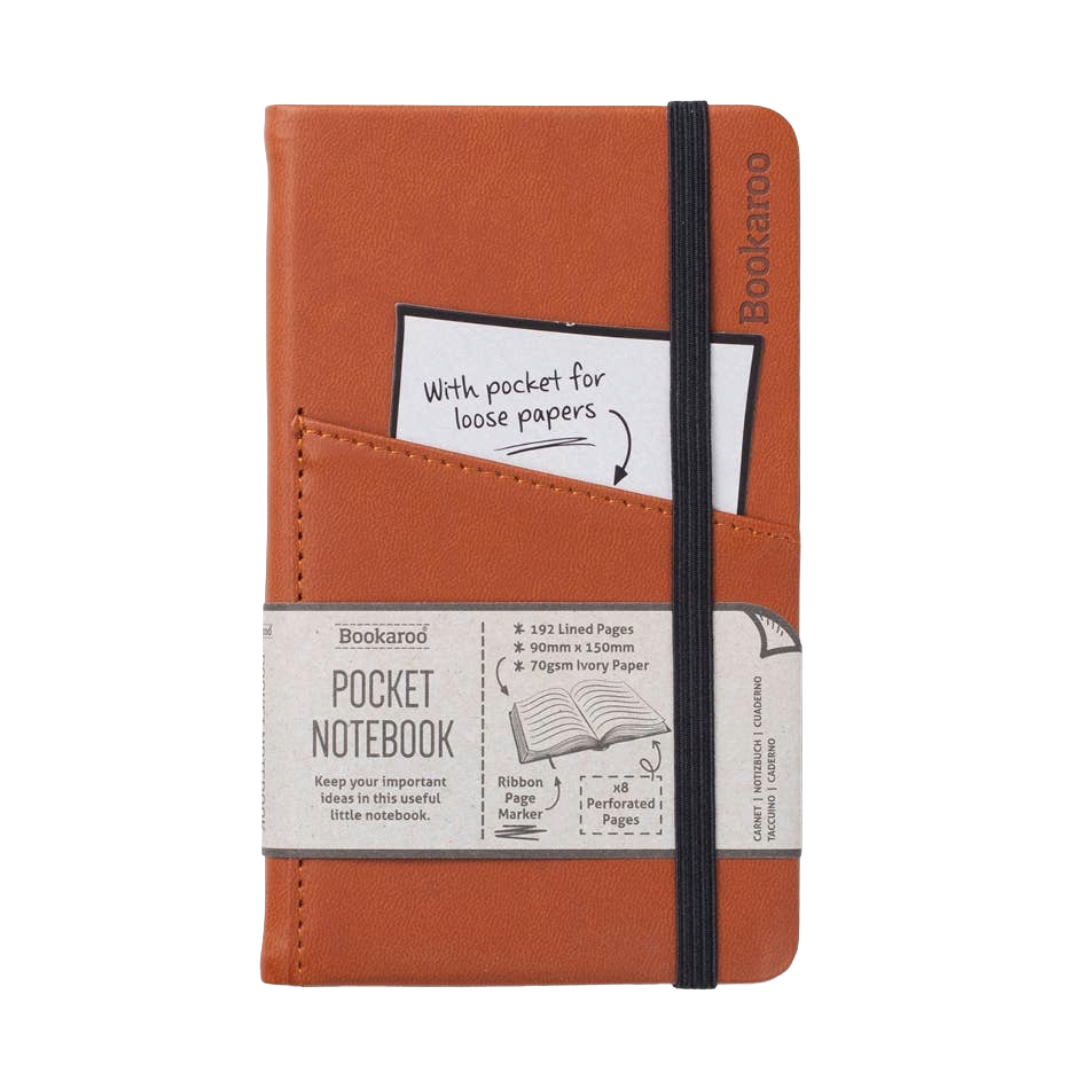 Bookaroo A6 Pocket Notebook - Chartreuse or Brown