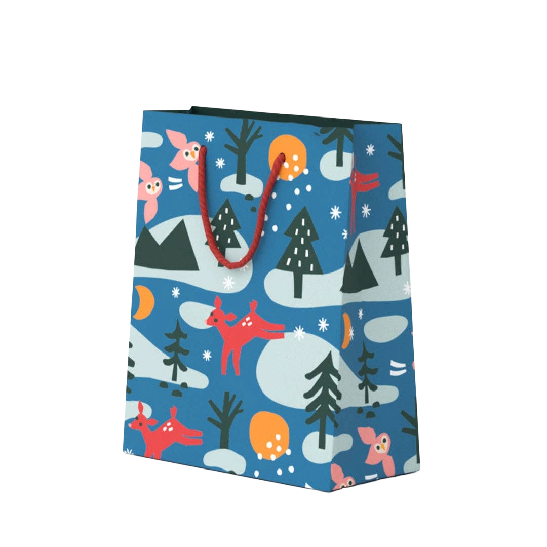 Owl Holiday Gift Bag (Medium)
