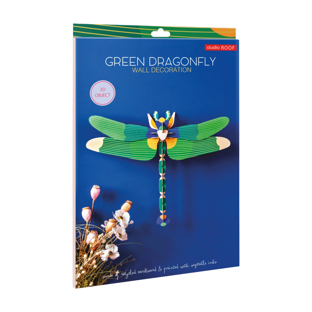 Giant Green Dragonfly 3D Wall Art