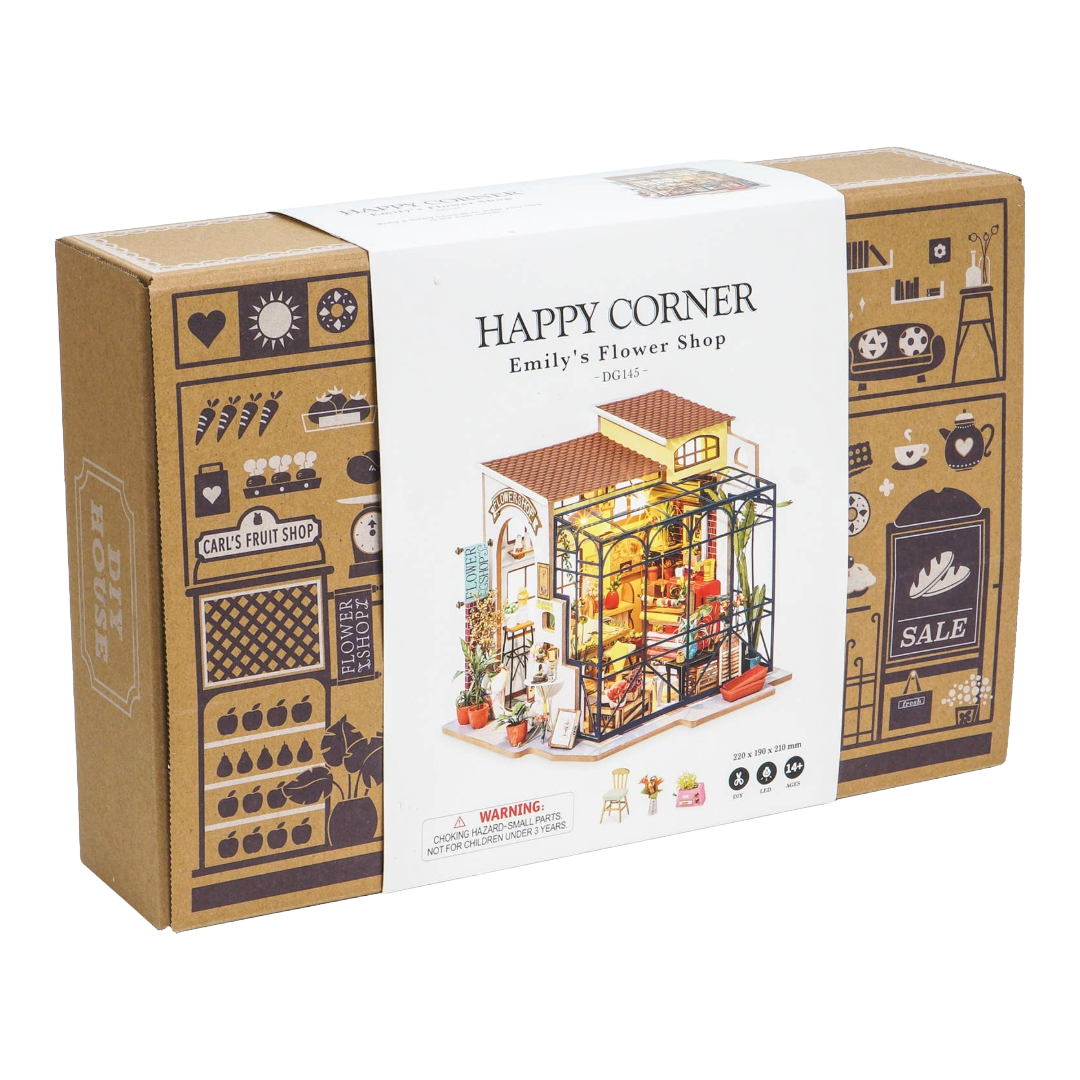Happy Corner Emily's Flower Shop: DIY Miniature House Kit