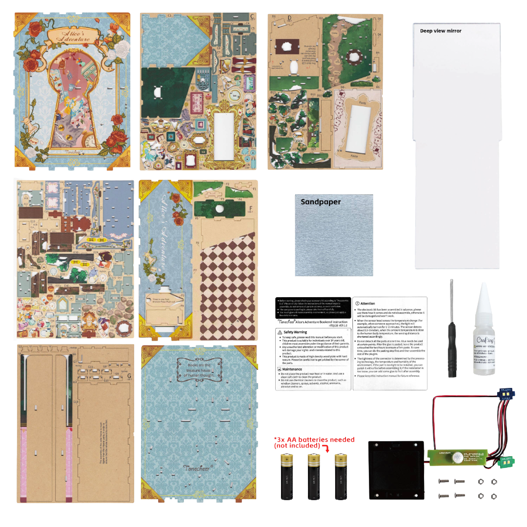 Alice's Adventure: DIY Miniature House Book Nook Kit
